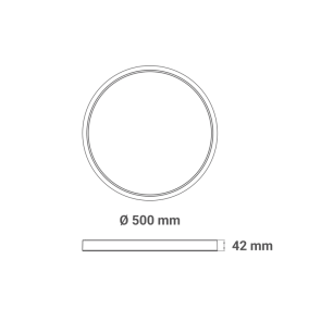 GREEN TECH LED stropna svetilka Green Tech 50W, 3CCT, 50 cm, leseni okvir - CLE-50W