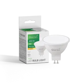 GREEN TECH LED bulb Green Tech 5W, 3000K, MR16, 220-240V, IP20, Sanan chip - LB-1101