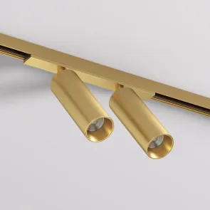 Dvojna tirna svetilka 2×8W 3000K 48V medenina SHINE (DK/EU-5742-SB)