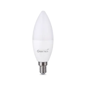 GREEN TECH LED bulb Green Tech 7W, 6000K, E14, C37, IP20, Sanan chip - LB-1206