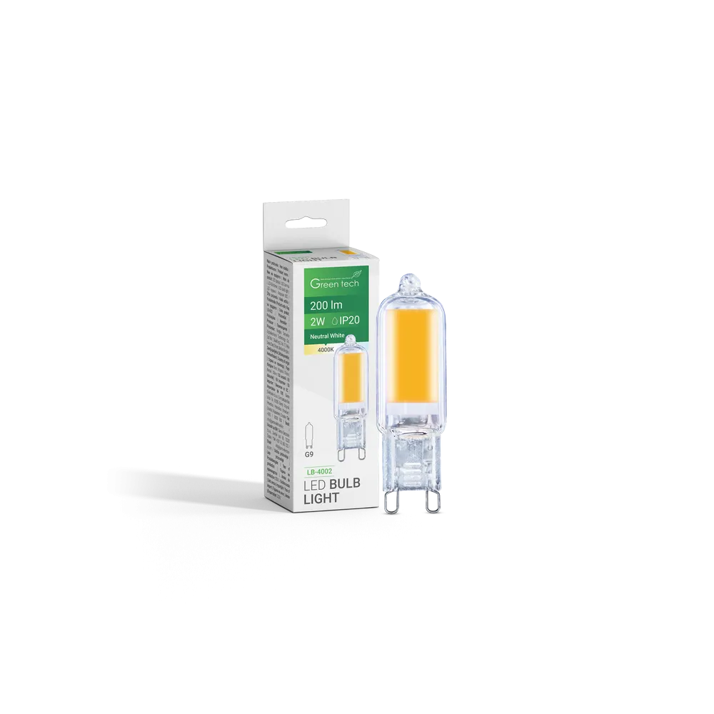 GREEN TECH LED žarnica Green Tech 2W, 4000K, G9, IP20, San`an čip - LB-4002