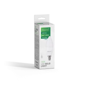 GREEN TECH LED bulb Green Tech 5W, 6000K, E14, C37, IP20, Sanan chip - LB-1203