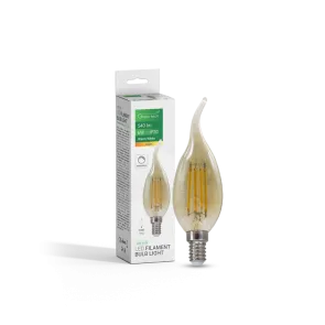 GREEN TECH LED filamentska žarnica Green Tech 6W, 2300K, E14, AC220V, C35T, jantarna, nastavljiva - LFB-5102