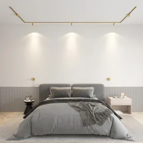 Track light SPOT 8W 3000K 48V satin brass SHINE (DK/EU-5743-SB)