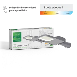 GREEN TECH LED ulična svetilka. Green Tech 30W, 3900lm, Philips LED, 3 CCT 3000K-4000K-6000K - S10B-30W