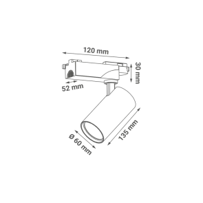 GREEN TECH LED Track Light Green Tech 20W, 3 CCT, black color - L068-20W-3CCT-BK