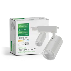 GREEN TECH LED Track Light Green Tech 30W, 3 CCT, white color - L068-30W-3CCT-WH