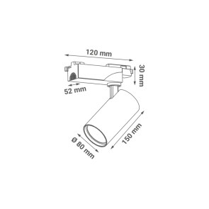 GREEN TECH LED Track Light Green Tech 30W, 3 CCT, white color - L068-30W-3CCT-WH