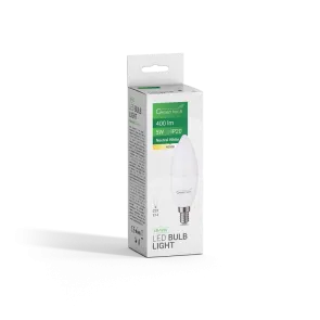 GREEN TECH LED žarnica Green Tech 5W, 4000K, E14, C37, IP20, Sanan čip - LB-1202