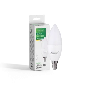 GREEN TECH LED bulb Green Tech 7W, 4000K, E14, C37, IP20, Sanan chip - LB-1205