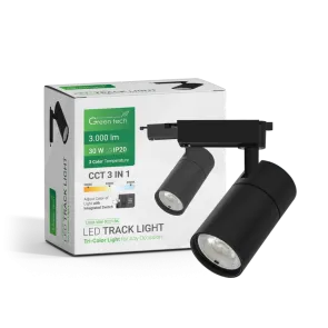 GREEN TECH LED tirna svetilka Green Tech 30W, 3 CCT, črna barva - L068-30W-3CCT-BK