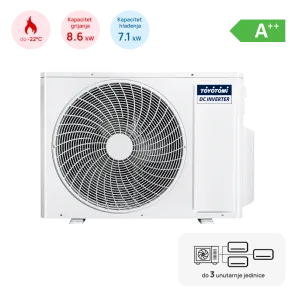 TOYOTOMI Multi Split TOYOTOMI Outdoor Unit 7.1kW, 3 Outputs, 3 x 6.35 (1/4") - MULR32-24INV-3
