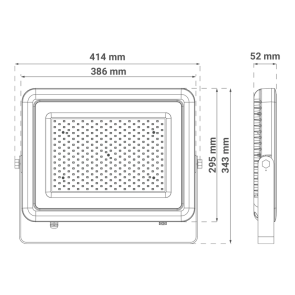 GREEN TECH LED floodlight Green Tech, 200W, 3CCT, IP65, aluminum - S3X-200W-3CCT