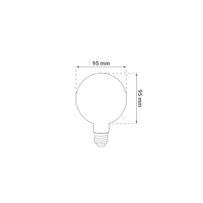 GREEN TECH LED filament žarnica Green Tech 4W, 2700K, E27, AC220V, amber, nastavljiva - LFB-4001