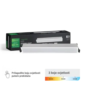 GREEN TECH LED downlight Green Tech 20W, 3 CCT, pravokotni - DW-S02-20W-3CCT