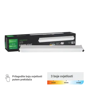 GREEN TECH LED svetilka Green Tech 30W, 3 CCT, pravokotna - DW-S02-30W-3CCT