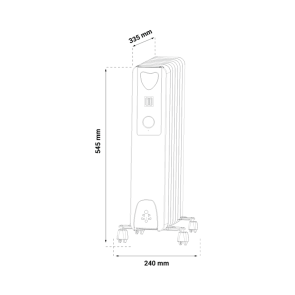 GREEN TECH Oljni radiator Green Tech 1500W, električni - GH-29-7