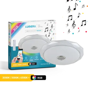 LUMERA LED plafonjera + zvočnik Lumera Lighting, 24W, RGB + nastavljiva, 39 cm - MELODY