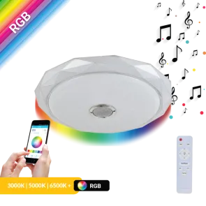 LUMERA LED plafonjera + zvočnik Lumera Lighting, 24W, RGB + nastavljiva, 39 cm - MELODY