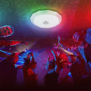 LUMERA LED plafonjera + zvočnik Lumera Lighting, 24W, RGB + nastavljiva, 39 cm - MELODY