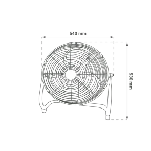 GREEN TECH Talni ventilator Green Tech 120W, 18", bakreni motor, krom barva - FE-45A1
