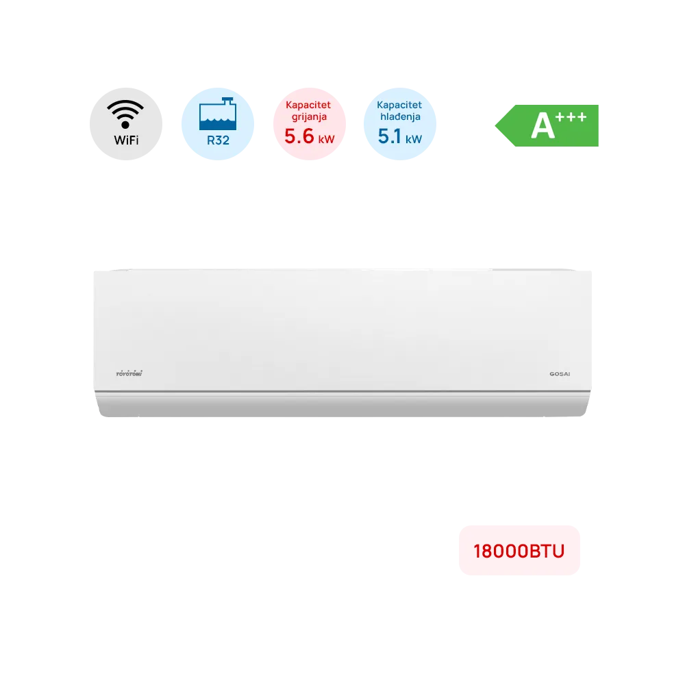 TOYOTOMI Multi Split TOYOTOMI Indoor Wall Unit Gosai 5.1kW - GTN-18CMW