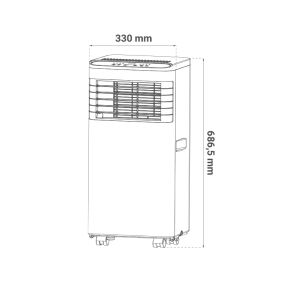 Chigo Prijenosna klima Chigo 9000BTU, 2.6kW, A, R290, bela - SKY-1A-09