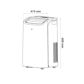 Chigo Portable Air Conditioner Chigo 12000BTU, 3.5kW, A, R290, white - YAC-12CHPB/PD1