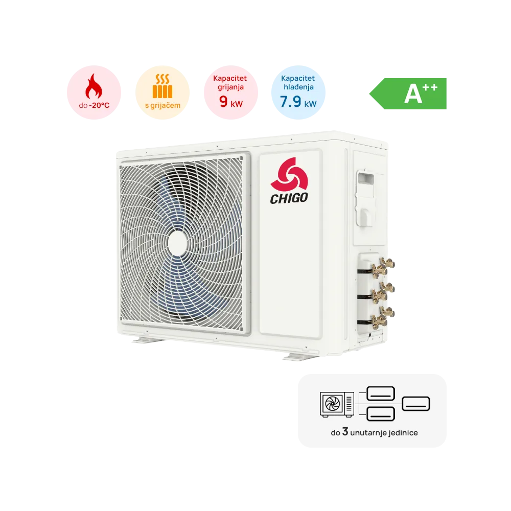 Chigo Multi Split Chigo Outdoor Unit 7.9kW, A++, -20 ~ 55°C, with Heater, 3 Outputs - Z3OC-27HRIN4