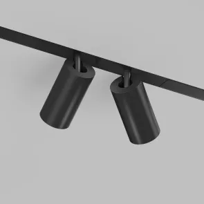 Rotary double LED light for track system. Smart rail-mounted LED light. LED strip light