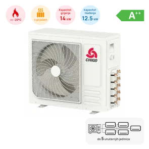 Chigo Multi Split Chigo Outdoor Unit 12.5kW, A++, -20 ~ 55°C, with Heater, 5 Outputs - Z5OD-42HRIN4