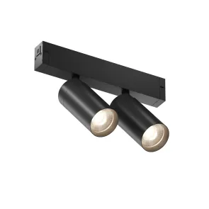 Rotary double LED light for track system. Smart rail-mounted LED light. LED strip light