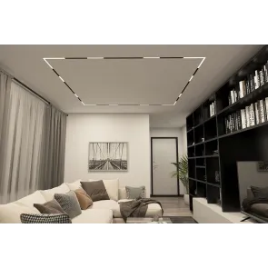 LED strip light. Corner LED light for track system. Smart rail-mounted LED light