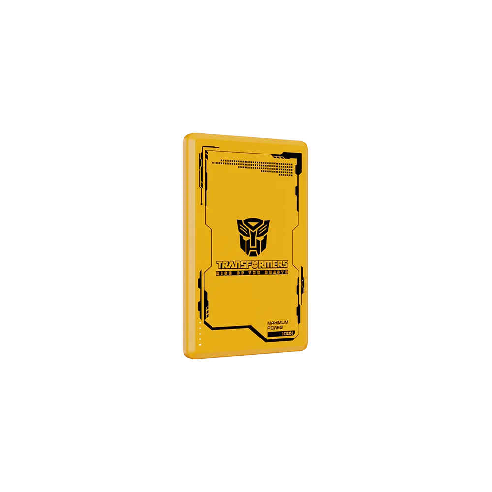 TRANSFORMERS Power Bank 5000 mAh in Brezžični Polnilec 10W Transformers TF-D01, Rumena - TF-D01-YL