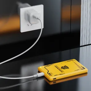 TRANSFORMERS Power Bank 5000 mAh in Brezžični Polnilec 10W Transformers TF-D01, Rumena - TF-D01-YL