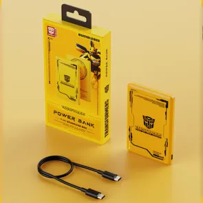 TRANSFORMERS Power Bank 5000 mAh in Brezžični Polnilec 10W Transformers TF-D01, Rumena - TF-D01-YL
