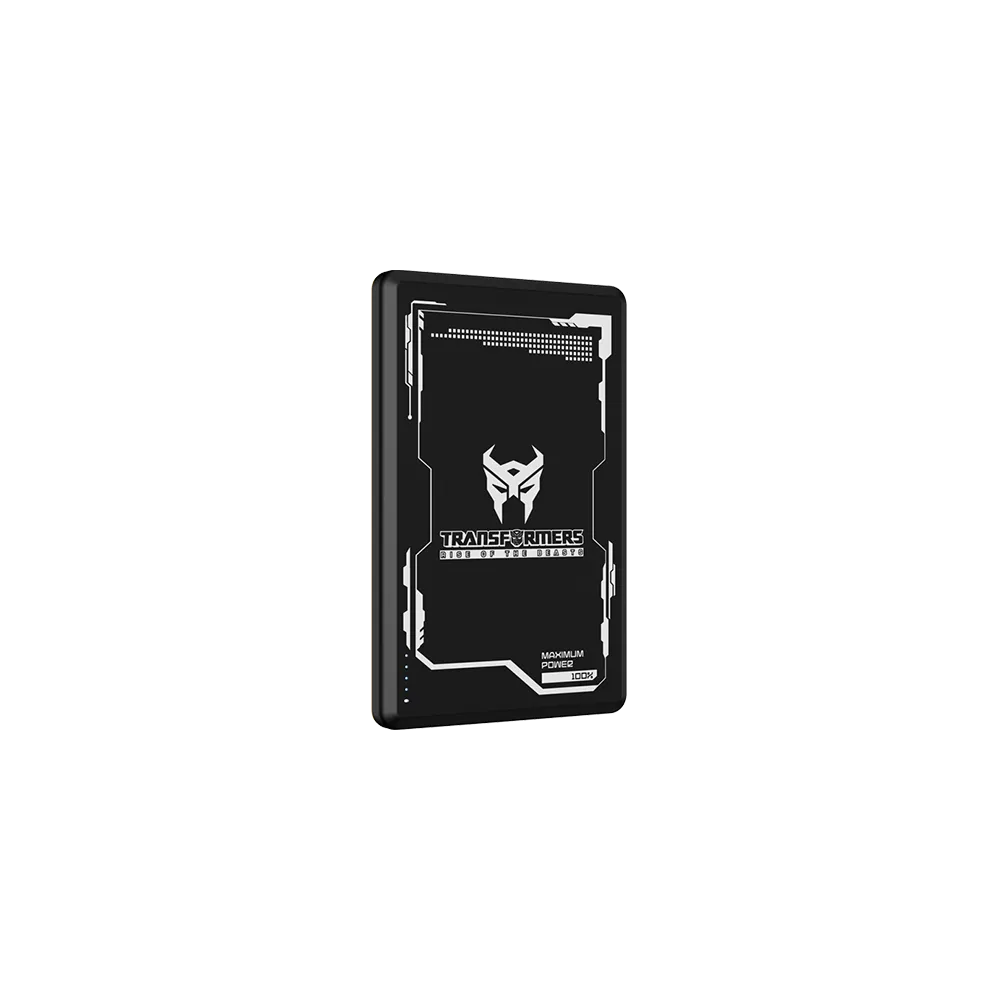 TRANSFORMERS Power Bank 5000 mAh and Wireless Charger 10W Transformers TF-D01, Black - TF-D01-BK