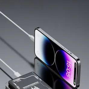 TRANSFORMERS Power Bank 5000 mAh and Wireless Charger 10W Transformers TF-D01, Black - TF-D01-BK