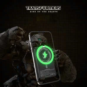 TRANSFORMERS Power Bank 5000 mAh and Wireless Charger 10W Transformers TF-D01, Black - TF-D01-BK
