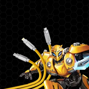 TRANSFORMERS USB to Micro, C and Lightning Cable Transformers TF-A03, 1.2m, Yellow - TF-A03-YL