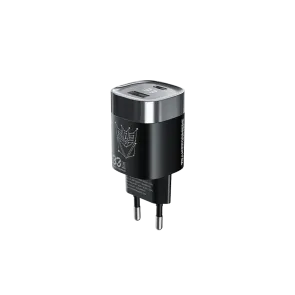 TRANSFORMERS Universal smartphone charger Transformers TF-K01, USB and C output, 33W, black - TF-K01-BK