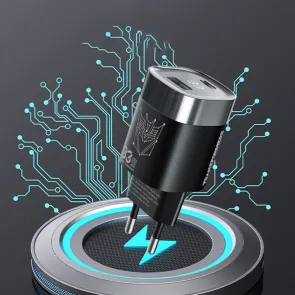 TRANSFORMERS Universal smartphone charger Transformers TF-K01, USB and C output, 33W, black - TF-K01-BK