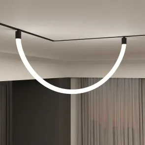 LED strip light. Flexible LED light for track system. Smart rail-mounted LED light