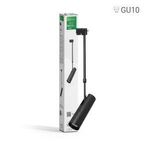 GREEN TECH Šinska svjetiljka Green Tech, GU10, IP20, črna - L100-BK