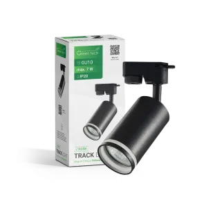 GREEN TECH Šinska svjetiljka Green Tech, GU10, IP20, črna - L194-BK