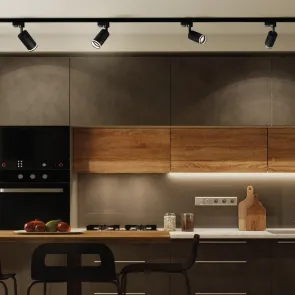 GREEN TECH Šinska svjetiljka Green Tech, GU10, IP20, črna - L194-BK