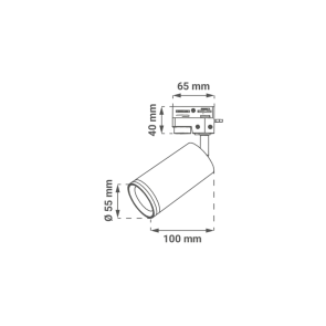GREEN TECH Šinska svjetiljka Green Tech, GU10, IP20, črna - L194-BK
