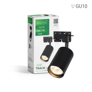 GREEN TECH Šinska svjetiljka Green Tech, GU10, IP20, črna - L200-BK