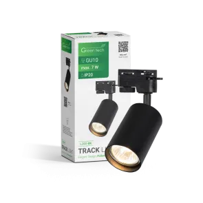 GREEN TECH Šinska svjetiljka Green Tech, GU10, IP20, črna - L200-BK