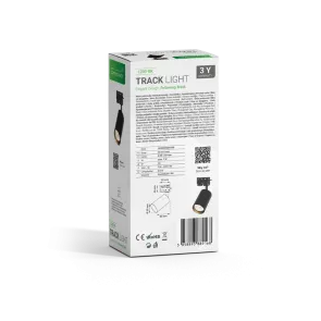 GREEN TECH Šinska svjetiljka Green Tech, GU10, IP20, črna - L200-BK